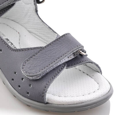 GÖKÇE Bebe Çocuk Genç Kız Erkek Unisex Günlük Hakiki Deri Sandalet - 8