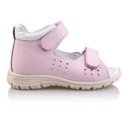 GÖKÇE Bebe Çocuk Genç Kız Erkek Unisex Günlük Hakiki Deri Sandalet 13-Pembe