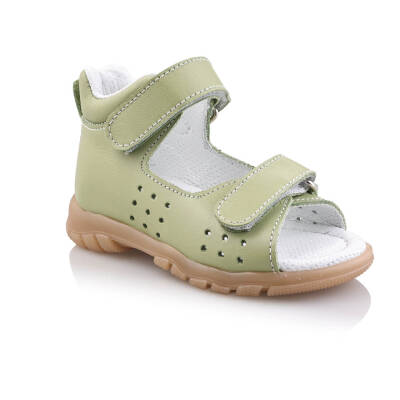 GÖKÇE Bebe Çocuk Genç Kız Erkek Unisex Günlük Hakiki Deri Sandalet - 32