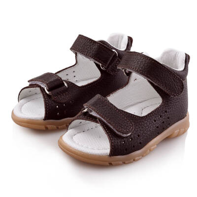 GÖKÇE Bebe Çocuk Genç Kız Erkek Unisex Günlük Hakiki Deri Sandalet - 100