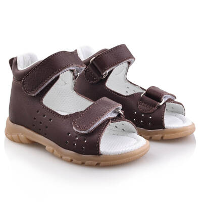 GÖKÇE Bebe Çocuk Genç Kız Erkek Unisex Günlük Hakiki Deri Sandalet - 103