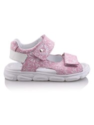 GÖRK Bebe Çocuk Genç Ortopedik Hakiki Deri Unisex Kız Erkek Sandalet 03-Pembe