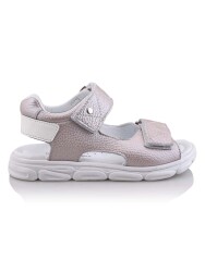 GÖRK Bebe Çocuk Genç Ortopedik Hakiki Deri Unisex Kız Erkek Sandalet 04-Lame