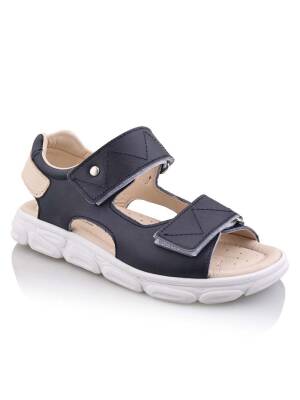 GÖRK Bebe Çocuk Genç Ortopedik Hakiki Deri Unisex Kız Erkek Sandalet - 42