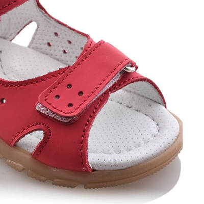 SAKIK Bebe Çocuk Genç Kız Erkek Unisex Günlük Hakiki Deri Sandalet - 8