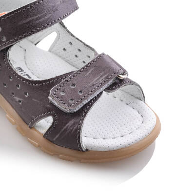 SAKIK Bebe Çocuk Genç Kız Erkek Unisex Günlük Hakiki Deri Sandalet - 28