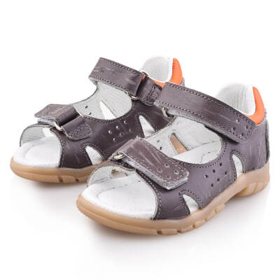 SAKIK Bebe Çocuk Genç Kız Erkek Unisex Günlük Hakiki Deri Sandalet - 30