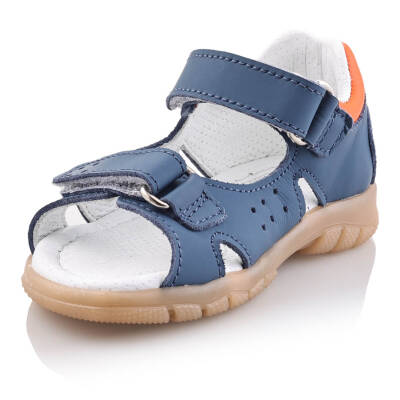 SAKIK Bebe Çocuk Genç Kız Erkek Unisex Günlük Hakiki Deri Sandalet - 35