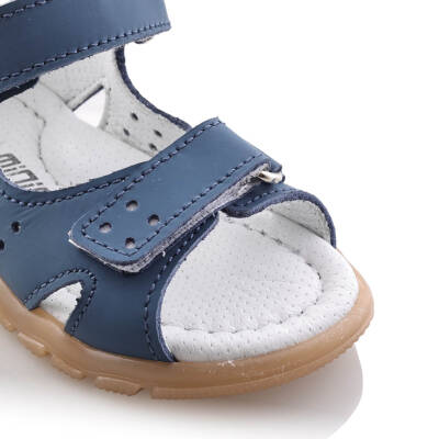 SAKIK Bebe Çocuk Genç Kız Erkek Unisex Günlük Hakiki Deri Sandalet - 38