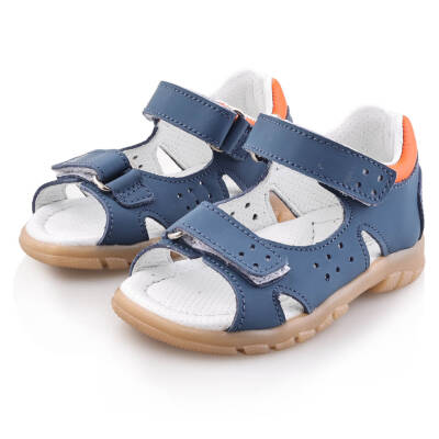 SAKIK Bebe Çocuk Genç Kız Erkek Unisex Günlük Hakiki Deri Sandalet - 40