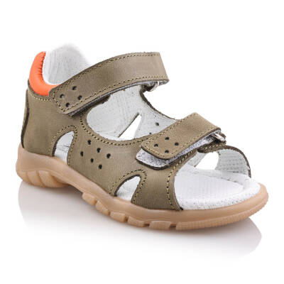 SAKIK Bebe Çocuk Genç Kız Erkek Unisex Günlük Hakiki Deri Sandalet - 42