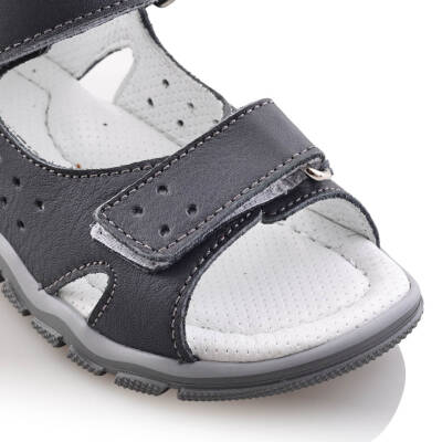 SAKIK Bebe Çocuk Genç Kız Erkek Unisex Günlük Hakiki Deri Sandalet - 108