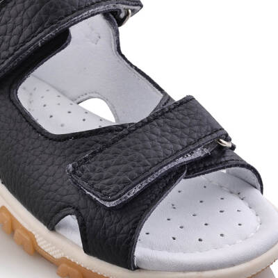 ŞARA Bebe Çocuk Genç Kız Erkek Unisex Günlük Hakiki Deri Sandalet - 48