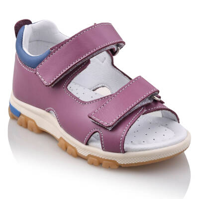 ŞARA Bebe Çocuk Genç Kız Erkek Unisex Günlük Hakiki Deri Sandalet - 54