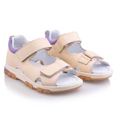 ŞARA Bebe Çocuk Genç Kız Erkek Unisex Günlük Hakiki Deri Sandalet - 203