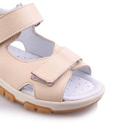 ŞARA Bebe Çocuk Genç Kız Erkek Unisex Günlük Hakiki Deri Sandalet - 206