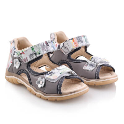 TAYGAN Bebe Çocuk Genç Kız Erkek Unisex Günlük Hakiki Deri Sandalet - 63