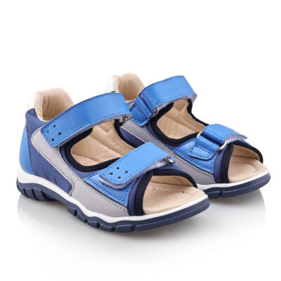 TAYGUR Bebe Çocuk Genç Kız Erkek Unisex Günlük Hakiki Deri Sandalet - 13